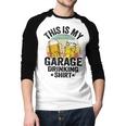 Garage Drinker Dad Vintage Beer This Is My Garage Drinking Men Baseball Raglan Shirt