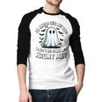 Go Ahead Tell My Dad What's He Gonna Do Haunt Me Men Baseball Raglan Shirt