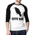Goth Dad Gothic Bird Crow Emo Father's Day Men Baseball Raglan Shirt