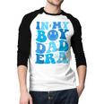 Groovy In My Boy Dad Era For Fathers Day Men Baseball Raglan Shirt Groovy In My Boy Dad Era For Fathers Day Men Baseball Raglan Shirt