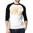 Groovy Papa 70s Aesthetic Nostalgia 1970's Retro Dad Men Baseball Raglan Shirt