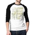 Guns Don't Kill People Dads With Pretty Daughters Humor Dad Men Baseball Raglan Shirt
