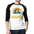Gymnastics Mom Dad I'm Here To Watch My Flippin' Daughter Men Baseball Raglan Shirt