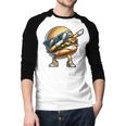 Hamburger Dabbing Kids Men Women Dab Dance Cheeseburgers Dad Men Baseball Raglan Shirt