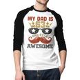 Happy His Birthday My Dad Is 63 Years Old And Still Awesome Men Baseball Raglan Shirt