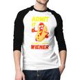 Hilarious Hot Dog Dad Joke Text Pun Dirty Joke -Barbecue Men Baseball Raglan Shirt