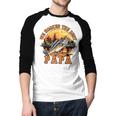 We Hooked The Best Papa Ever Fishing Dad Papa's Day Men Baseball Raglan Shirt