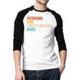 Husband Dad Firepit Master Hero Men Baseball Raglan Shirt