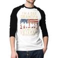 I'm A Dad Grandpa And Veteran Patriotic US Flag Veterans Day Men Baseball Raglan Shirt