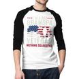 I'm A Dad Grandpa And Veteran Retro Papa Grandpa Men Baseball Raglan Shirt