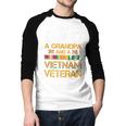 I'm A Dad Grandpa And A Vietnam Veteran US Army Vet Men Baseball Raglan Shirt