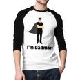 I'm Dadman Superhero Dad Father's Day Men Baseball Raglan Shirt