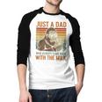 Just A Dad Who Always Came Back With The Milk Daddy Men Baseball Raglan Shirt