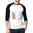 Just A Regular Dad Trying Not To Raise Liberals Father's Day Men Baseball Raglan Shirt