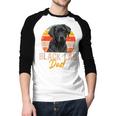Lab Dad Retro Black Labrador Owner Men Baseball Raglan Shirt