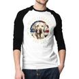 Labrador Retriever Dog Dad Men Baseball Raglan Shirt