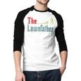 Lawn Mowing Lawnfather Dad Lawn Mower Gardening Men Baseball Raglan Shirt