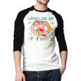 Leveled Up To Dad Of Twins Video Gamer Gaming Men Baseball Raglan Shirt Leveled Up To Dad Of Twins Video Gamer Gaming Men Baseball Raglan Shirt