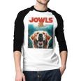 Light Golden Retriever Jowls Top Paws Cream Lab Dog Mom Dad Men Baseball Raglan Shirt