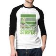 Look At Those Stripes Lawn Mowing Dad Lawn Mower Small Men Baseball Raglan Shirt