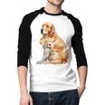 I Love Dad Patriotic Golden Retriever Canine Dog Lover Men Baseball Raglan Shirt I Love Dad Patriotic Golden Retriever Canine Dog Lover Men Baseball Raglan Shirt