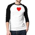 I Love Divorced Dad Rock Joke Men Baseball Raglan Shirt