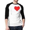 I Love Divorced Dad Rock Quote Men Baseball Raglan Shirt