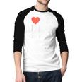 I Love Hot Dads With Beards I Heart Hot Dads Shirt Men Baseball Raglan Shirt