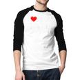 I Love Hot Dads Men Baseball Raglan Shirt