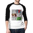 Marvel Father's Day Spider-Man Thor Hulk Dad Attributes Men Baseball Raglan Shirt