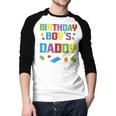 Master Builder Birthday Boy's Daddy Building Bricks Blocks Men Baseball Raglan Shirt