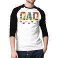 Master Builder Dad Birthday Boy Building Bricks Blocks Daddy Men Baseball Raglan Shirt