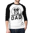 Mini Aussie Dad Dog Owner For Men Dad Christmas Men Baseball Raglan Shirt
