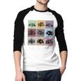 In My Monster Trucks Dad Era Men Baseball Raglan Shirt