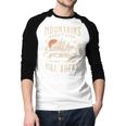 Mountains Aren't They'Re Hill Areas Dad Joke Word Pun Men Baseball Raglan Shirt