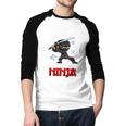 Ninja Favor Shirt For Men Dad Of The Birthday Boy Men Baseball Raglan Shirt