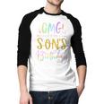 OMG It's My Son's Birthday Happy Bday Tie Dye Mom Dad Men Baseball Raglan Shirt