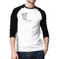 Outhouse Dad Guy Pun Humor Redneck Potty Joke Gag Men Baseball Raglan Shirt