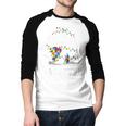 Papa Bear Autism Awareness Autism Matching Family Dad Men Baseball Raglan Shirt