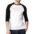 Pink Daddy Est 2026 Logo Father 2026 Loading New Dad 2026 Men Baseball Raglan Shirt