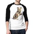 Pitbull I Love Dad Pit Bull Terrier Pettie Dog Owner Father Men Baseball Raglan Shirt