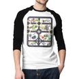Play Cars On Dad's Back Mom's Back City Map BACK PRINT ONLY Men Baseball Raglan Shirt