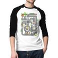 Play Cars On Dad's Back Shirt Kids And Fathers Play Men Baseball Raglan Shirt