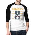 Pomsky Anatomy Dog Mom Dad Men Baseball Raglan Shirt