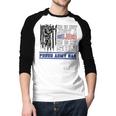 Proud Army Dad Soldier Son Patriotic Veterens Men Baseball Raglan Shirt