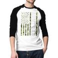Proud Army Dad United States USA Flag For Father's Day Men Baseball Raglan Shirt