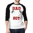 Race Car Dad Of The Birthday Boy Racing Family Pit Crew Men Baseball Raglan Shirt