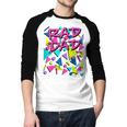 Rad Dad 80s Throwback Men Baseball Raglan Shirt