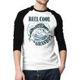 Reel Cool Grandpa Fishing Dad Father's Day Fisherman Men Baseball Raglan Shirt