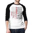 Retro Dad World's Best Farter I Mean Father Vintage Flag Usa Men Baseball Raglan Shirt